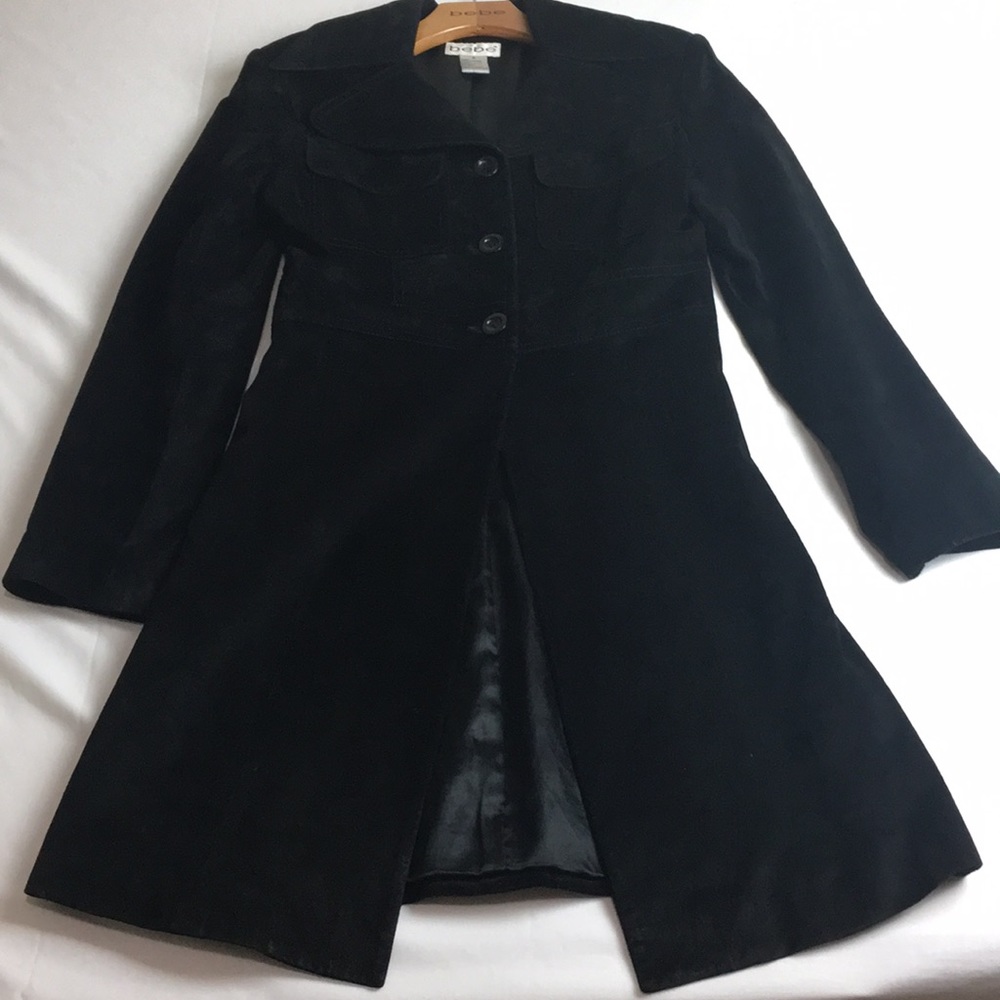 Bebe suede leather jacket & hanger